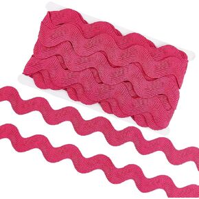 GORGECRAFT 10 Yard 1.58 Inch Rick Rack Trim White RIC Rac Ribbon Jumbo Wave Bending Fringe Rickrack Zig Zag Lace Trim Braided Woven Fabric Edge Trimming for Sewing Crafts Wrapping Home