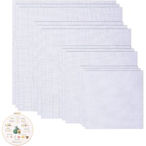 12 Pcs Cross Stitch Fabric 14 Count Aida Cloth 4 Sizes White Cross Stitch Cloth for Craft Embroidery Classic Reserve Cross Stitch Aida Cloth for Embroidery Beginner, Handmade Needlework, Cross Stitch