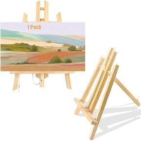 11.8" Wood Easels, Small Tabletop Display Stand, Tripod, Painting Party Easel, Kids Student Tabletop Easels for Painting, Portable Canvas Photo Picture Sign Holder
