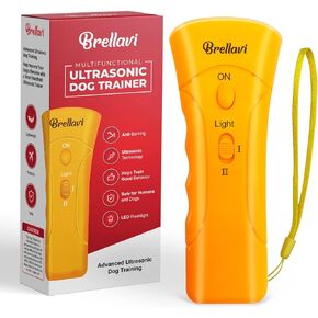 Ultrasonic Clicker Dog Trainer: Anti-Bark Dog Training Equipment and Barking Control Device - Electronic Clicker Trainer for Walking Jogging and Aggressive Behavior - Handheld and Portable (Black)