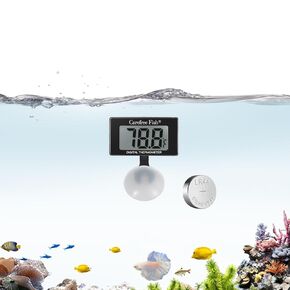 Carefree Fish Aquarium Underwater Thermometer for Saltwater and Freshwater Replaceable Battery Temperature Error ±0.1℉
