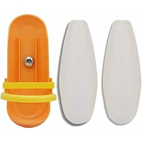 5.9"-6.53" Large Bird Cuttlebone for Parakeets, Cuddle Bone with Plastic Holder, Cuttlefish Bone for Sharp Beaks, Natural Birds Calcium Suitable for Parrots Cockatiels Budgie, 2pcs