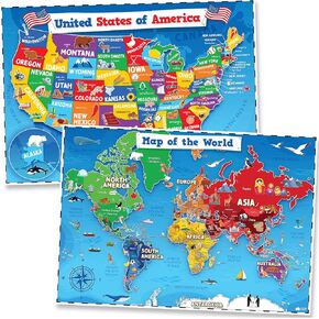 20 Classroom Educational Posters For Preschoolers Toddlers Kindergarten Elementary - 16" x 11" - 20pcs - Learning Posters For Wall