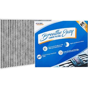 Spearhead Odor Defense Breathe Easy AC & Heater Cabin Filter | Fits 2011-23 300, 2011-23 Challenger, 2011-23 Charger Like OEM | Up to 25% Longer Lasting w/Activated Carbon (BE-668)