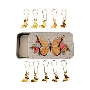 Butterfly Stitch Markers in Tin for Knitting Crocheting Cute Locking Metal Handmade USA