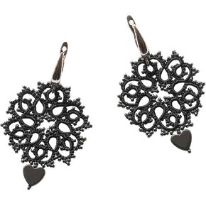Handmade Tatting Lace Earrings - Elegant Lace Jewelry, Vintage Lace Earrings, Delicate Hypoallergenic Design, Boho Style, Perfect Birthday Anniversary Christmas Romantic Gift for Women for Her in Saudi Arabia