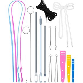 FIVEIZERO Drawstring Threader Tool Set - Loop Turner Sewing Tool for Easy Hoodie, Jacket, and Pants Threading, Bodkin Sewing Tool for Drawstrings and Cords