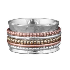 Boho Spinner Ring, Flower Bee Ring, Silver925 Women Ring, Sterling Silver 925 Ring, Fidget Spinner Ring,Women Silver Anxiety Ring All Size