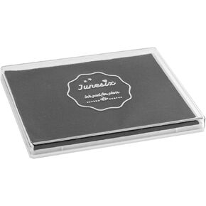 Ink Pad, 5x4'' Washable Stamp Ink Pad for Kids, Black