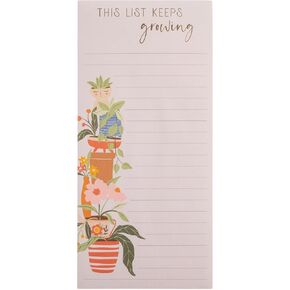 Karma, Large Magnetic Notepads, Notepads for Grocery List, Shopping List, To-Do List, Reminders, Strong Magnetic Back, Memo Notepad 100 Sheets Per Pad, Cute Colorful Designs - Plants