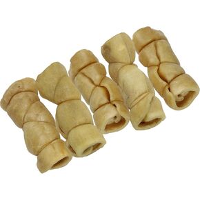 Water Buffalo 9" Retriever Style Cheek Roll Dog Chews-3 Pack (Long Lasting Dog Chews, Treats, Bones for for Large Dogs) Substitute for Pig Ears for Dogs