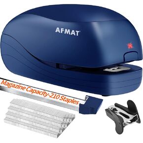 Electric Stapler, Automatic Stapler for Desk, Electric Stapler Desktop, AC or Battery Powered Stapler Heavy Duty, with Reload Reminder & Release Button, 25 Sheets Capacity, Silver