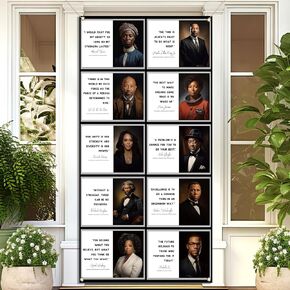 Black History Month Door Decor Historical African American Heritage Celebration Door Cover Decorations February School Classroom Office Door Banner