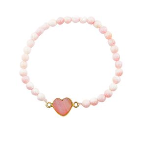 Colorful Multi Stone Chakra Bracelet Birthday Gift for Girls, Toddler Bracelet with Certified 925 Sterling Silver 18K Gold Plated Pink Opal Crystal Star Charm