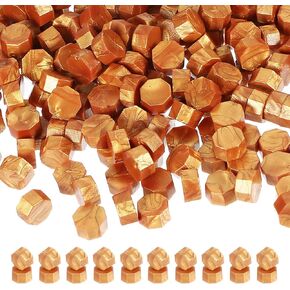 PATIKIL Wax Seal Beads, 720 Pack Sealing Wax Beads Octagon Wax Seal Stamp Beads for Stamp Seals for Letter Wedding Invitation Envelope Craft, Orange