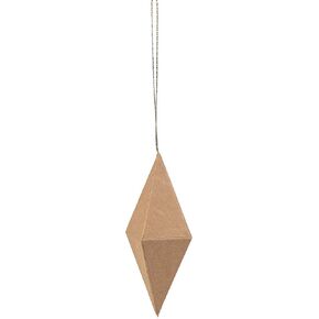 Fun Express DIY Papier-Mâché Diamond 6" | Brown Paper | Pack of 6 Ornament, Count
