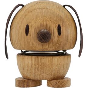 Hoptimist Dog Oak Bimble، بني خشبي، زخرفة ديكور المنزل - تصميم دنماركي، خشب مع زنبرك معدني، صغير - يخلق حركة مبهجة in Kuwait
