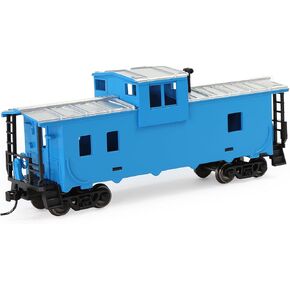 Evemodel C8763 1 Unit Painted 1:87 HO Scale 36' Wide Vision Caboose Wagons Model Railway (Brown)
