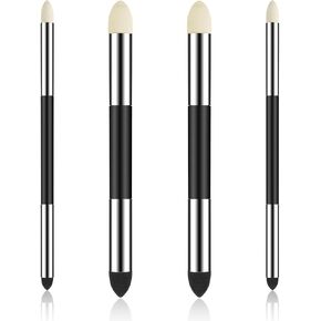 Jeffdad 4Pcs Artist Blending Sponge Pen, 2 Sizes Double-Headed Pastel Blending Pencil Washable and Reusable Friction Sponge Pen for Artists, Students Drawing Shadowing Detailing Correcting Tool