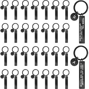 Gisafai 30 Pcs Engravable Metal Keychain Blanks Laser Engraving Stainless Steel Stamping Blanks Gifts for Christmas