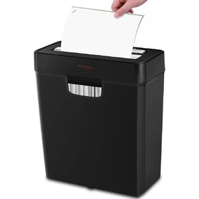 Shredder for Home Use,VidaTeco 6-Sheet Strip Cut Paper Shredder,Also Shred Card/Staple,Small Mini Document Shredding Machine for Office with Patented Jam Proof,Portable for Home,2.65-Gal Bin