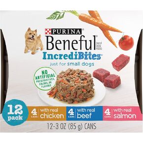 Purina Beneful Small Breed Wet Dog Food Variety Pack, IncrediBites - (2 Packs of 12) 3 oz. Cans