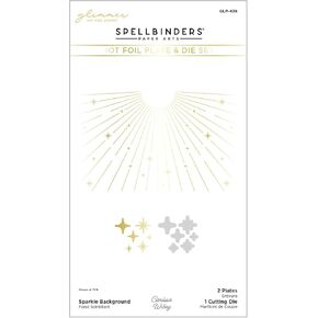 Spellbinders Sparkle Background Hot Foil Plate, Metal
