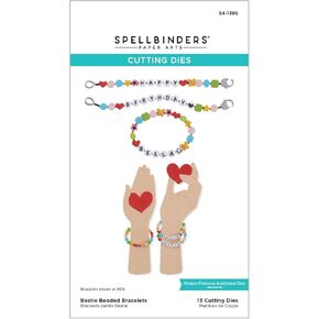 Spellbinders Bestie Beaded Bracelets Etched Dies, Metal