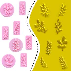 Clay Stamps-8 Styles Leaves Shapes Stamps for Clay Earring Making,Leaf Shape Polymer Clay Stamp for Jewelry Make,Polymer Clay Molds Cutters Supplies