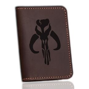 Mandalorian Passport Holder, Leather Passport Cover For Men, Handmade Passport Wallet, Gift for Traveler, Passport Case, Gift for Him, Boyfriend Gift, Crazy Horse Leather