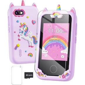 Gifts for Girls Age 6-8 Smart Phone Easter Christmas Stocking Stuffers for Kids Toy for Teenage 3 4 5 7 9 6 8 Year Old Birthday Gift Ideas with 8G SD Card (Purple) in Saudi Arabia