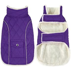Malier Dog Winter Coat, Windproof Dog Cold Weather Coats with Real Pocket, Winter Dog Extra Warm Coat Dog Fleece Jacket Reflective Dog Clothes for Small Medium Large Dogs and Puppy (Red, Medium)