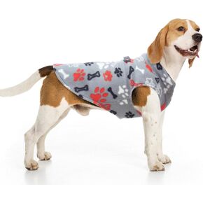 BEAUTYZOO Dog Fleece Vest Sweater Winter Jacket for Small and Medium Dogs with D-Ring Leash Cold Weather Coat Hoodie for XS S M Dogs Boy or Girls