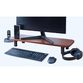 Wooden Monitor Stand Riser for Computer & Laptop - Single Desk Monitor Stand - Ergonomic Computer Stand for Monitor - Computer Accessories - 29.5 Inches