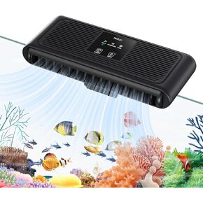 Aquarium Chiller Fan, Fish Tank Cooling Fans Aquarium Cooler with 3 Speed Modes, Water Chiller for Axolotl Tank Accessories Freshwater Saltwater Tanks, 6.4W