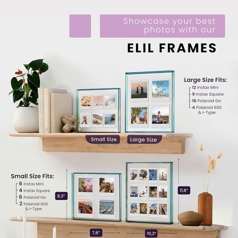 Instax Mini Photo Calendar, Instax Accessories Instax Flip Frame Holds 25 Instax Mini Film, Instax Mini Picture Frame Compatible with Instax Mini Films for 7, 7+, 9, 11, 12, 40, 90, Evo, Liplay in Kuwait