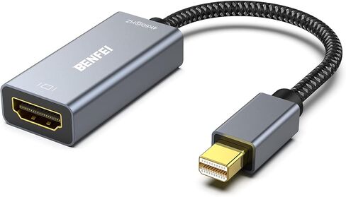 BENFEI 2 حزمة Mini DisplayPort إلى HDMI محول، Thunderbolt 2 إلى HDMI محول متوافق مع MacBook Air/Pro، Microsoft Surface Pro/Dock، الشاشة، جهاز العرض [موصلات مطلية بالذهب وغطاء من الألومنيوم] in Kuwait