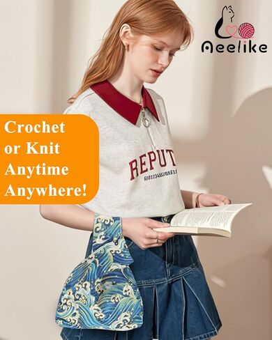 Aeelike Yarn Bag, Small Yarn Storage Bag Portable Knitting Yarn Bag for Crocheting on the Go, Lightweight & Easy to Carry, Alpaca in Saudi Arabia