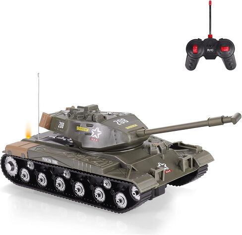 ele ELEOPTION Remote Control RC Tank with Rotating Turret and Sound Tank Toy Gift for Kids Boys Girls 3 4 5 6 7 8 Years Army Tanks Military Toys in Kuwait