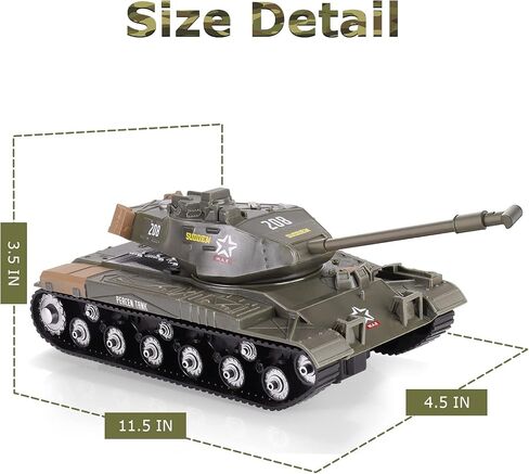 ele ELEOPTION Remote Control RC Tank with Rotating Turret and Sound Tank Toy Gift for Kids Boys Girls 3 4 5 6 7 8 Years Army Tanks Military Toys in Kuwait