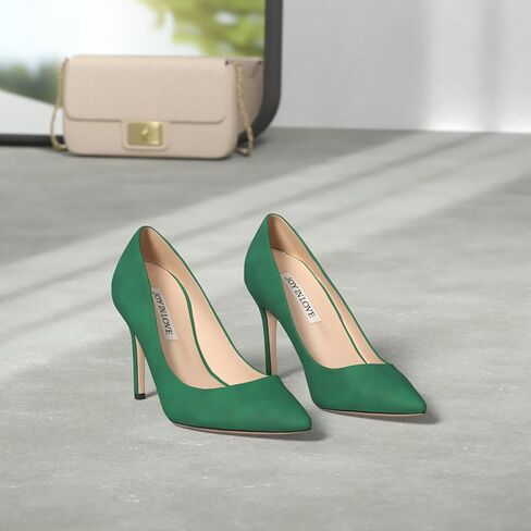 JOY IN LOVE Women's Pumps Shoes 3.5" High Heels Pointy Toe Stiletto Pumps in Kuwait