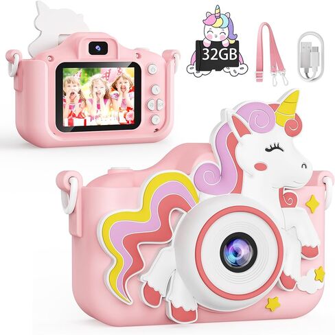 KOKODI Kids Camera Toy Digital Camera for Kids, Dinosaurs Birthday Gifts for Boys Age 3-12, 1080P HD Video Camera for Toddler, Children Toys for 3 4 5 6 7 8 9 Year Old Boys with 32GB SD Card in Kuwait