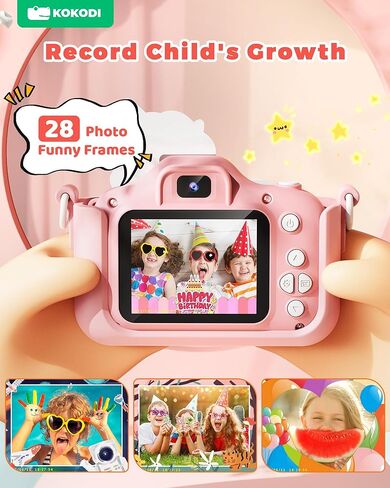 KOKODI Kids Camera Toy Digital Camera for Kids, Dinosaurs Birthday Gifts for Boys Age 3-12, 1080P HD Video Camera for Toddler, Children Toys for 3 4 5 6 7 8 9 Year Old Boys with 32GB SD Card in Kuwait