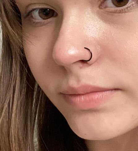 MODRSA Fake Nose Stud Fake Nose Ring Stud Non Piercing Nose Stud Stick on Nose Studs Fake Nose Studs Silver Face Gems Stick on Face Jewels Eye Jewels 2mm 2.5mm 3mm in Saudi Arabia