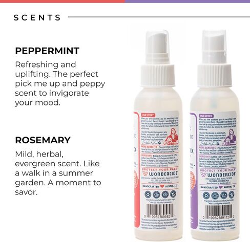 Wondercide - Flea, Tick and Mosquito Spray for Dogs, Cats, and Home - Flea and Tick Killer, Control, Prevention, Treatment - with Natural Essential Oils - 4 oz Lemongrass & Cedarwood 2-Pack in Kuwait