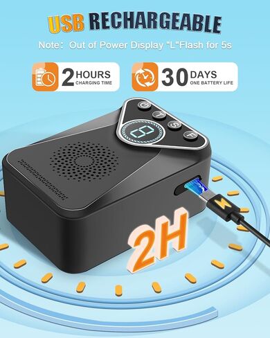 أجهزة مكافحة نباح الكلاب، أجهزة التحكم التلقائي في نباح الكلاب مع 9 أوضاع، أجهزة ردع نباح الكلاب بالموجات فوق الصوتية القابلة لإعادة الشحن إلى نطاق 50 قدمًا، أجهزة إيقاف نباح الكلاب الفعالة للداخل والخارج in Kuwait