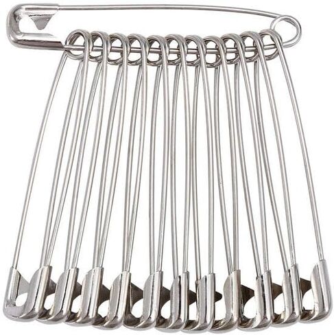 60PCS Large Safety Pins, Durable, Rust-Resistant Nickel Plated Steel Pins Size 4, 2.2inch /55mm in Saudi Arabia