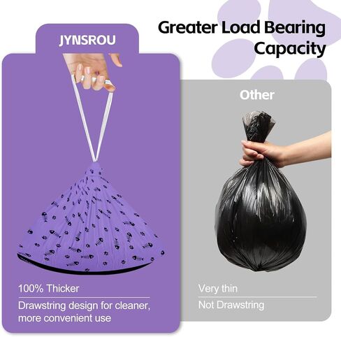 40 Count Cat Litter Box Liners Bags Large, Jumbo Drawstring Extra Thick Pet Cat Pan Liners, Extra Durable Kitty Litter Box Waste Bags - 36" x 18" in Saudi Arabia