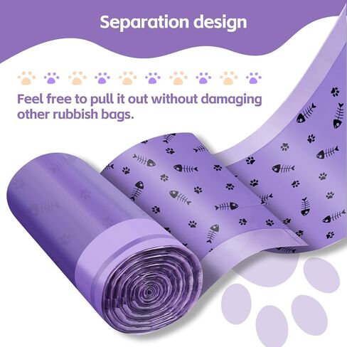 40 Count Cat Litter Box Liners Bags Large, Jumbo Drawstring Extra Thick Pet Cat Pan Liners, Extra Durable Kitty Litter Box Waste Bags - 36" x 18" in Saudi Arabia