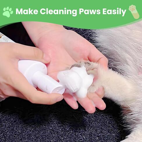 Foaming Paw Cleaner for Dogs and Cats (6.8 oz) | No-Rinse Dandelion Cleanser with Brush and Absorbent Towel (Fragrance Free) in Saudi Arabia